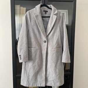New Look Formal Lined Button Front Coat in Gray